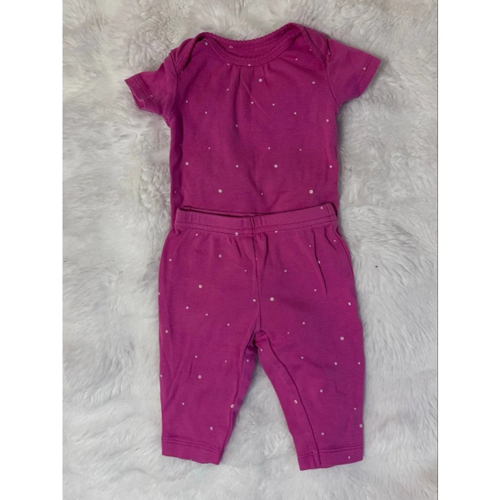 Carter’s Just One You Pink Polka Dot Bodysuit & Pants Set Size 3M